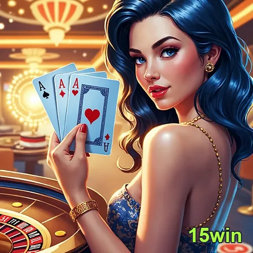 Imagem de casino da 15win, site de jogos de azar online, exibindo mesas de apostas e máquinas caça-níqueis.