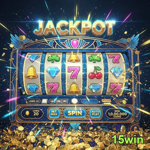Imagem de caça-níqueis do site 15win, mostrando opções de jogos de slots, diversão e sorte online
